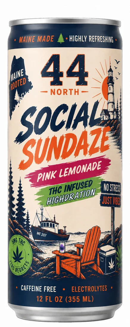 Pink Lemonade Social Sundaze slim can