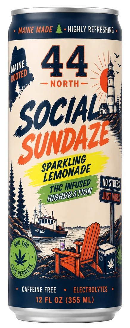 Sparkling Lemonade Social Sundaze slim can